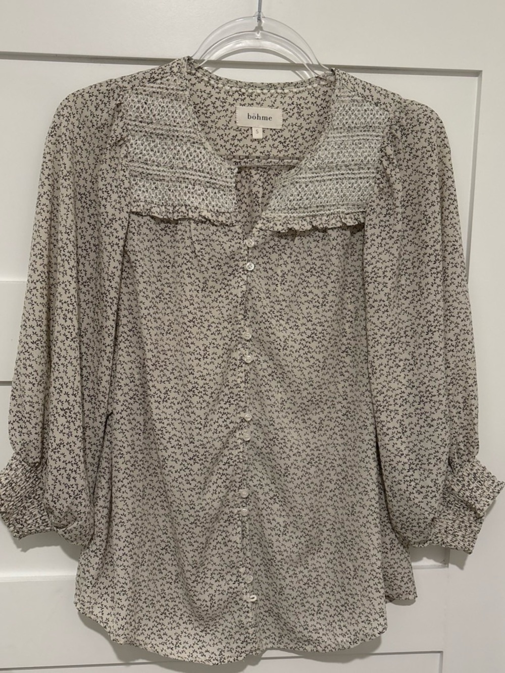 Bohme whimsy  Floral Peasant Blouse